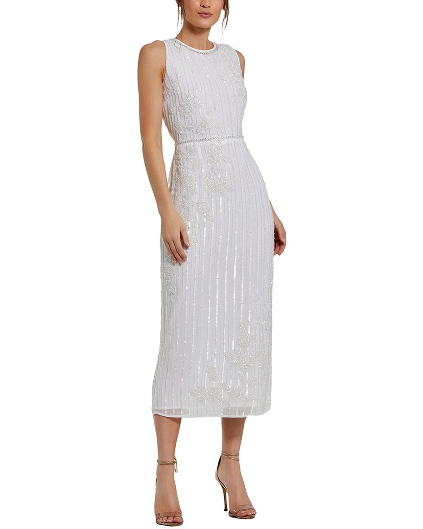 Mac Duggal Платье миди с декоративными элементами, белый
Mac Duggal Платье миди с декоративными элементами, белый