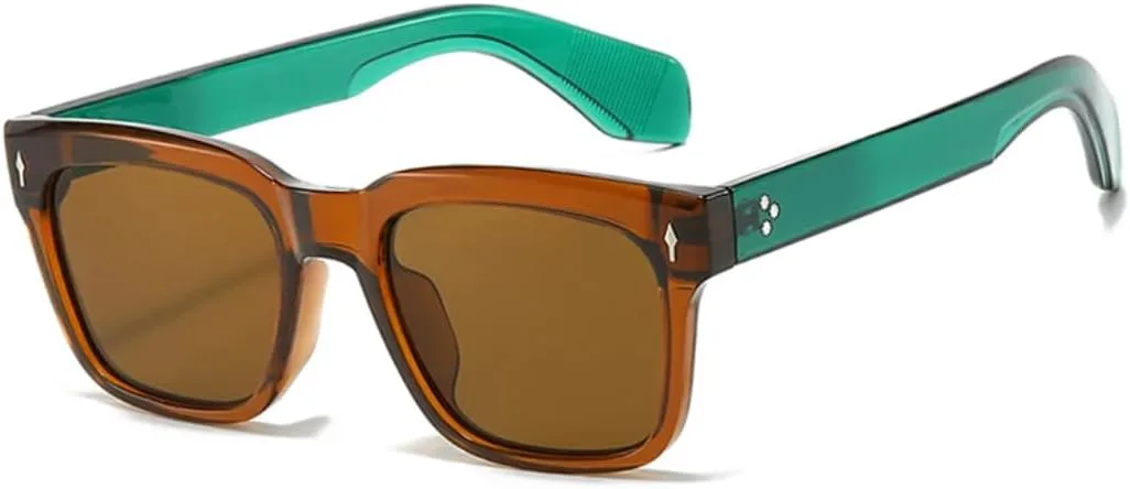 Солнцезащитные очки с градиентным переходом цвета для женщин и мужчин, винтажные, с заклепками, оливкового цвета, защита от УФ-излучения UV400 UATXTAU, Tea Green Tea
Солнцезащитные очки с градиентным переходом цвета для женщин и мужчин, винтажные, с заклепками, оливкового цвета, защита от УФ-излучения UV400 UATXTAU, Tea Green Tea