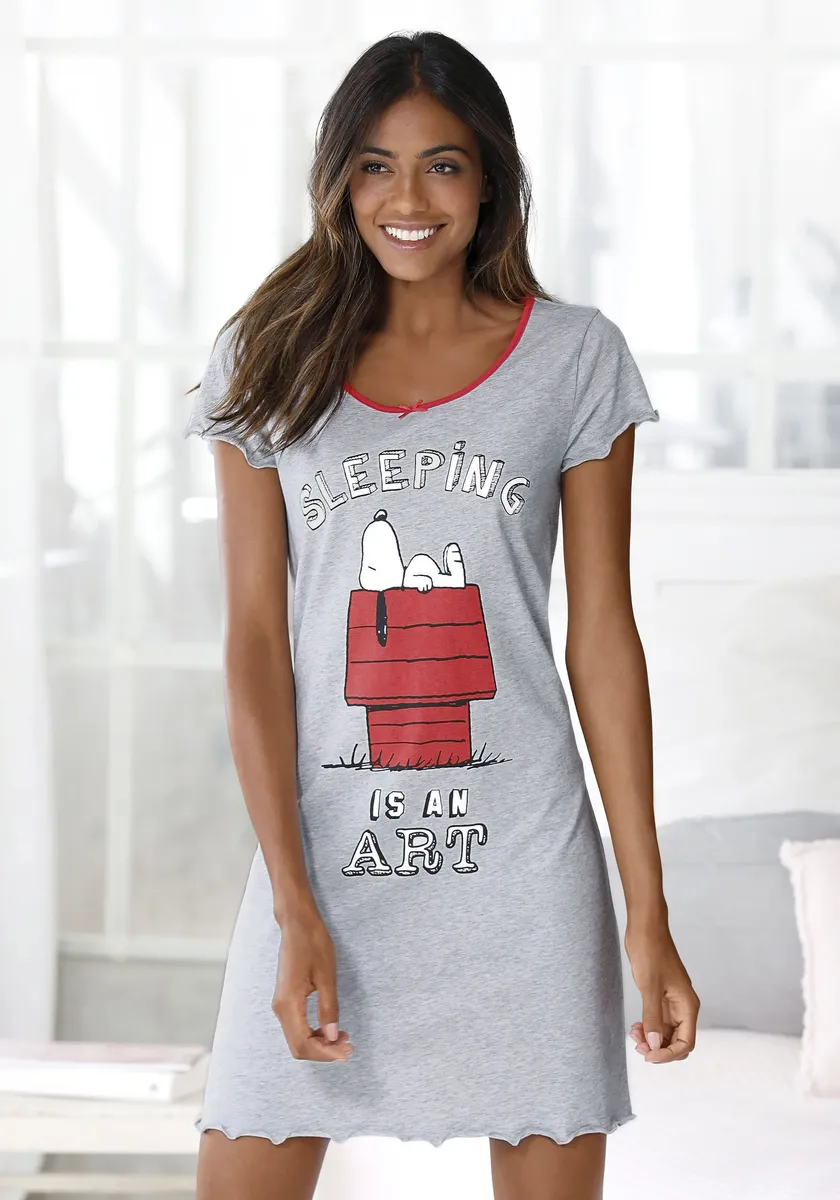 Ночная рубашка Peanuts с принтом Снупи и маленьким бантиком, цвет Grau-Meliert
Ночная рубашка Peanuts с принтом Снупи и маленьким бантиком, цвет Grau-Meliert
