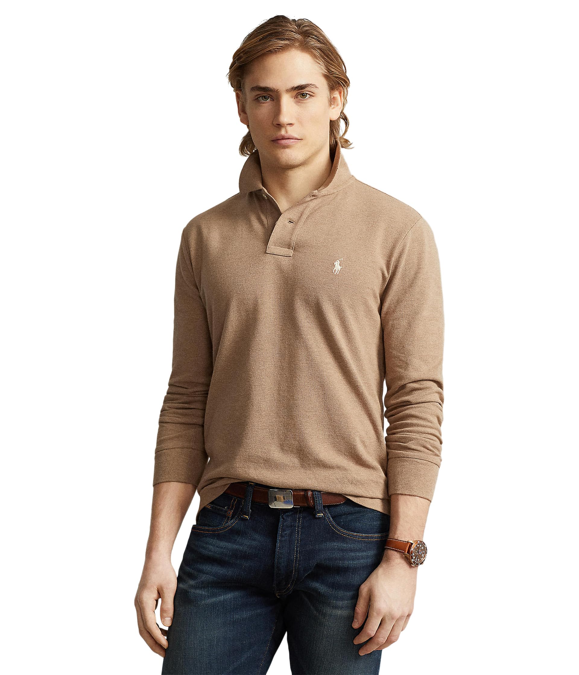 Поло Polo Ralph Lauren Classic Fit Mesh Long-Sleeve Polo Shirt, цвет Grey Cloud Heather/C8135
Поло Polo Ralph Lauren Classic Fit Mesh Long-Sleeve Polo Shirt, цвет Grey Cloud Heather/C8135