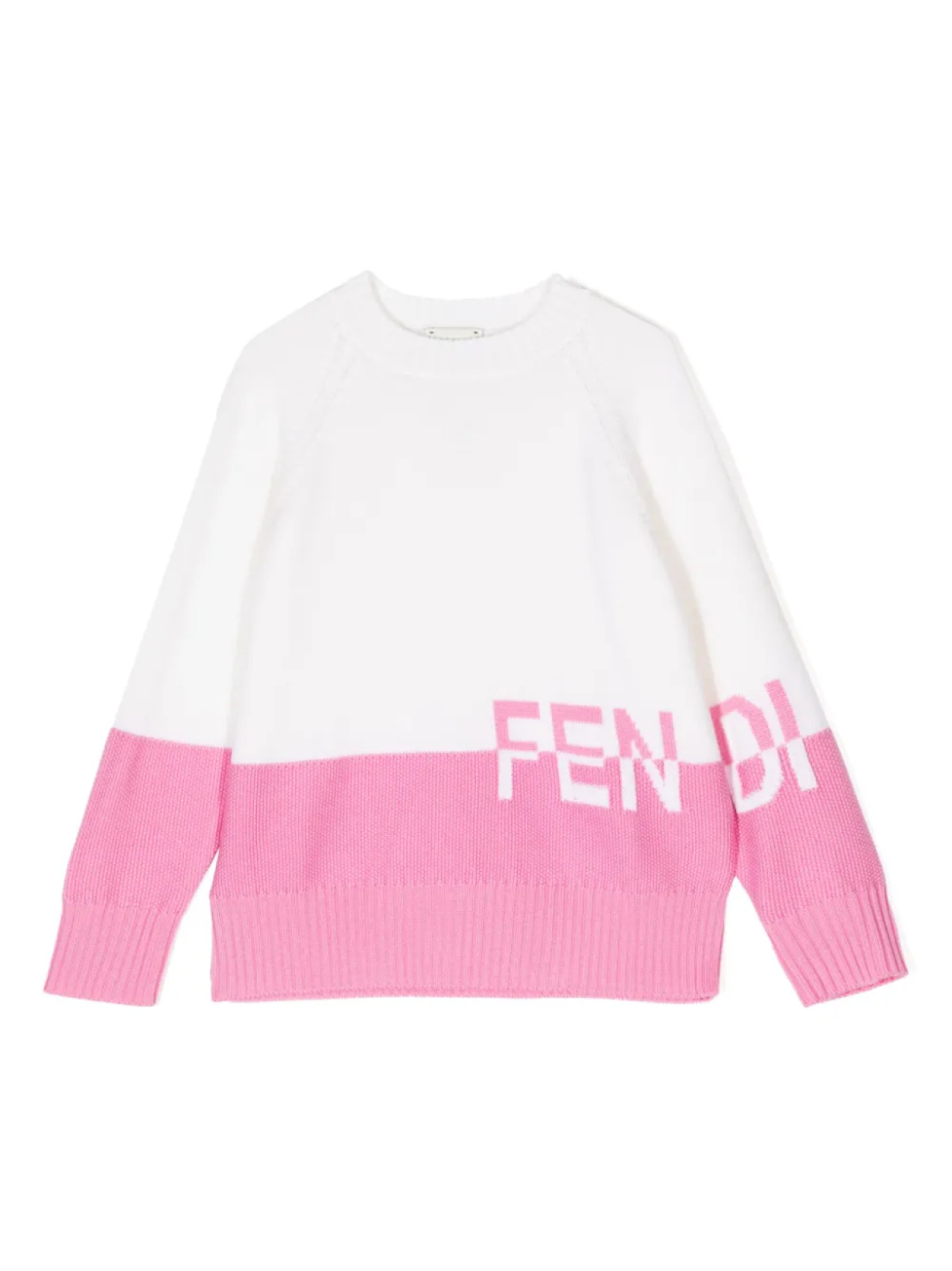 Шерстяной джемпер с вышитым логотипом Fendi Kids, белый
Шерстяной джемпер с вышитым логотипом Fendi Kids, белый