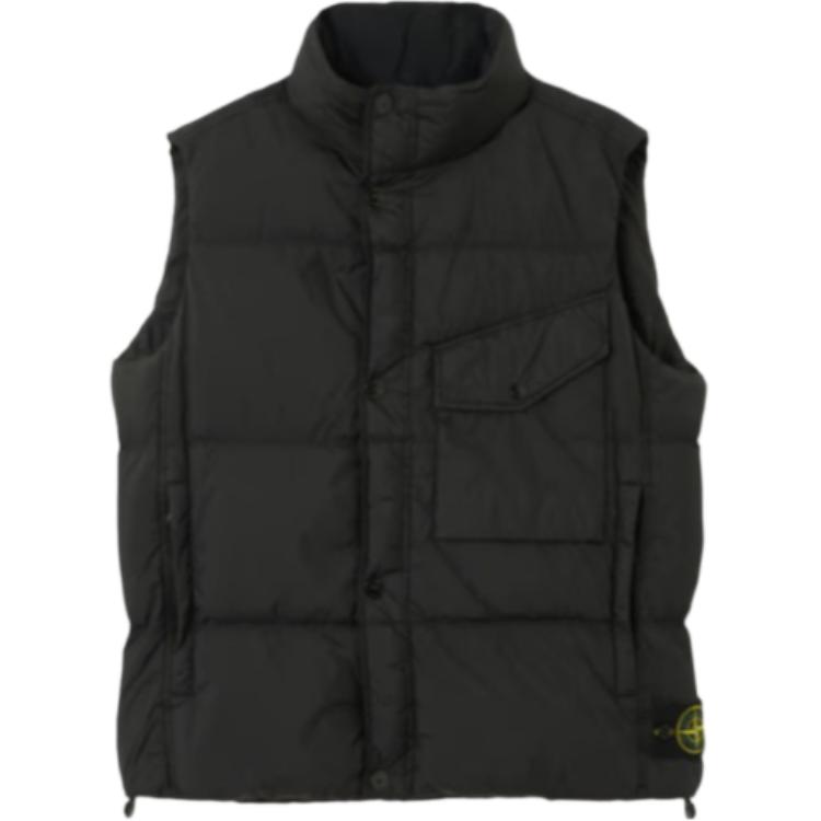 STONE ISLAND Логотип нагрудный жилет с высоким воротом, Black
STONE ISLAND Логотип нагрудный жилет с высоким воротом, Black