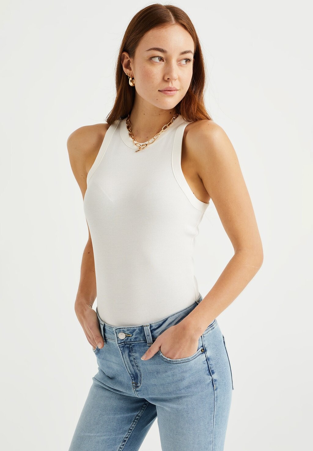 Топ SINGLET VAN WE Fashion, цвет white 
Топ SINGLET VAN WE Fashion, цвет white