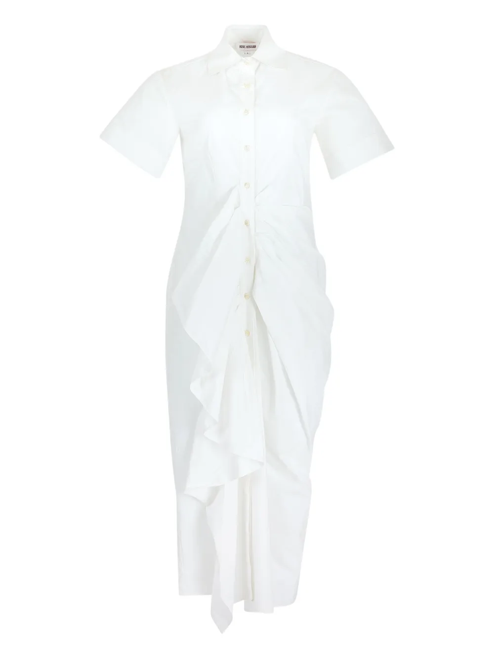 Платье-рубашка миди со сборками Rosie Assoulin, белый
Платье-рубашка миди со сборками Rosie Assoulin, белый