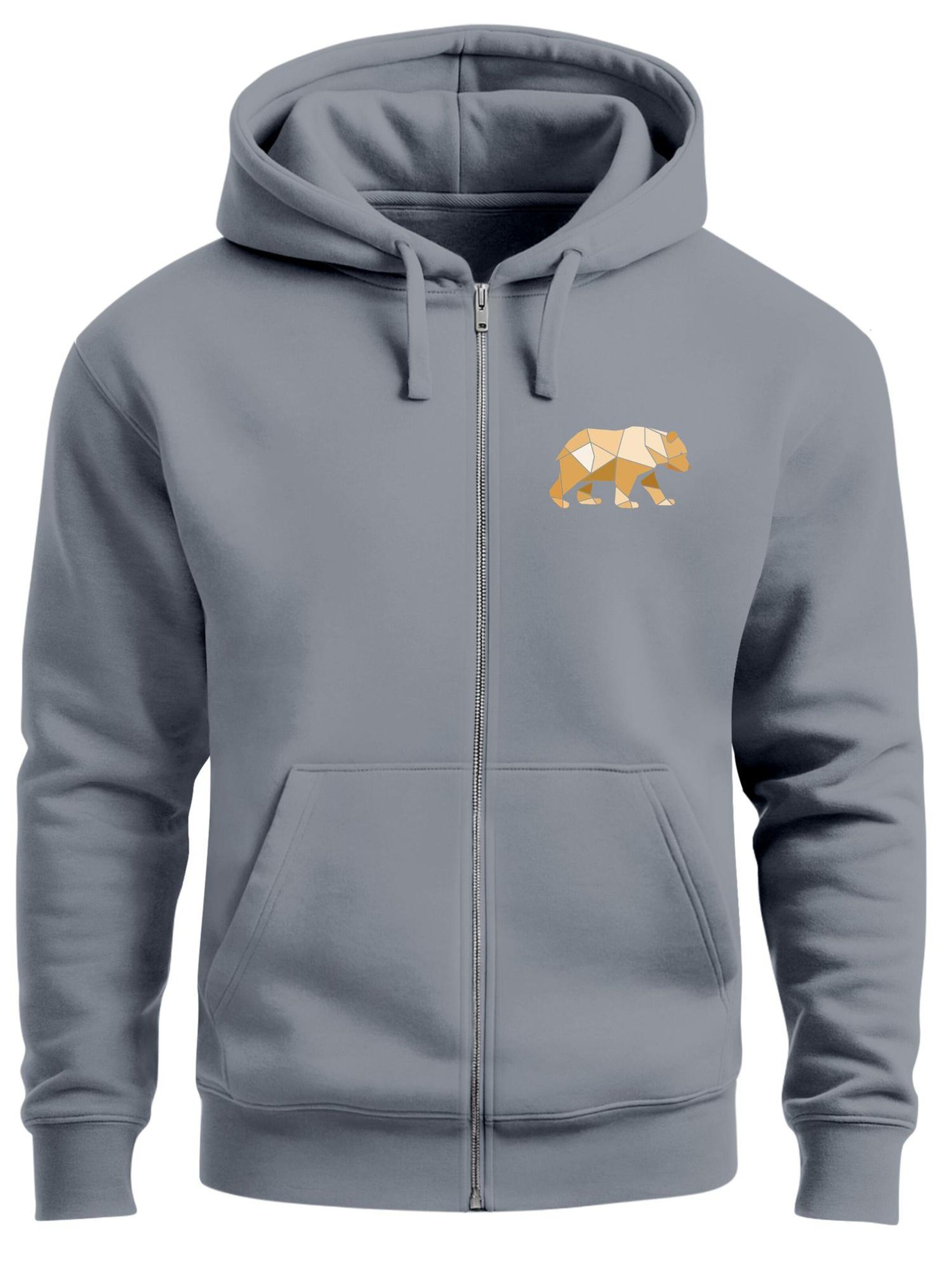 Neverless Толстовка с молнией 'Bär Polygon Gelb' в сером цвете
Neverless Толстовка с молнией 'Bär Polygon Gelb' в сером цвете