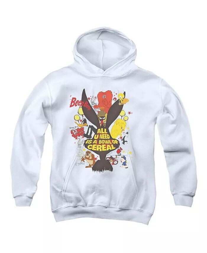 Толстовка с капюшоном для мальчиков Youth Cereal Pull Over Hoodie / Толстовка с капюшоном Looney Tunes, белый
Толстовка с капюшоном для мальчиков Youth Cereal Pull Over Hoodie / Толстовка с капюшоном Looney Tunes, белый