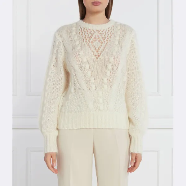 Шерстяной свитер обычного кроя Twin-Set, белый
Шерстяной свитер обычного кроя Twin-Set, белый