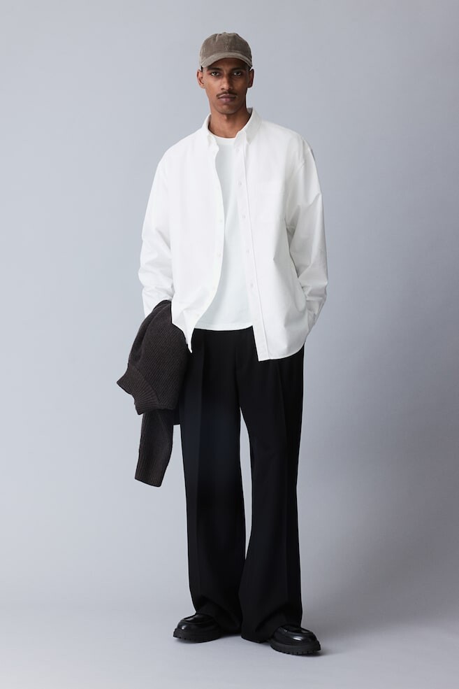 Рубашка Оксфорд классического кроя H&M, белый
Рубашка Оксфорд классического кроя H&M, белый