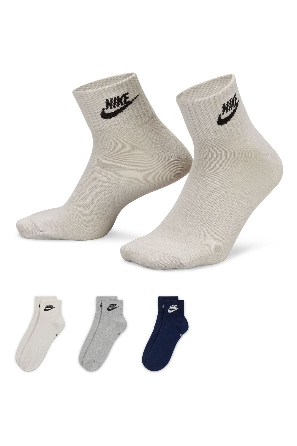 Носки по щиколотку на каждый день, 3 упаковки Nike, серый
Носки по щиколотку на каждый день, 3 упаковки Nike, серый