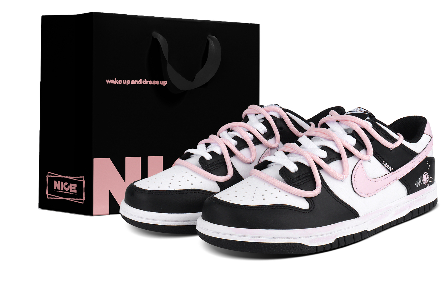 Nike Кроссовки dunk 'black' нескользящие устойчивые к истиранию low top skateboard shoes черные розовые детские
Nike Кроссовки dunk 'black' нескользящие устойчивые к истиранию low top skateboard shoes черные розовые детские