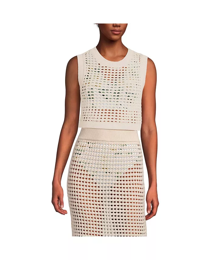 Женский топ без рукавов из хлопка и вискозы с открытым воротом Lands' End, коричневый/бежевый
Женский топ без рукавов из хлопка и вискозы с открытым воротом Lands' End, коричневый/бежевый