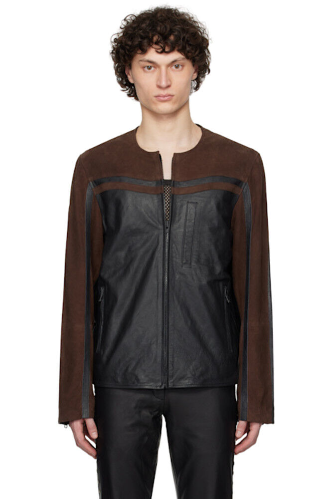 SSENSE Эксклюзивная байкерская куртка из черной и коричневой кожи Deadwood, Черный, SSENSE Эксклюзивная байкерская куртка из черной и коричневой кожи Deadwood
SSENSE Эксклюзивная байкерская куртка из черной и коричневой кожи Deadwood, Черный, SSENSE Эксклюзивная байкерская куртка из черной и коричневой кожи Deadwood