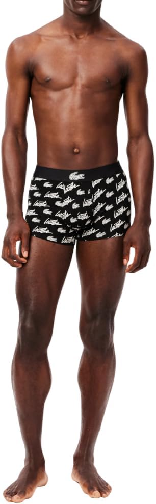 Мужские хлопковые трусы-боксеры Lacoste с принтом «Анимация», 3 шт., Black/White
Мужские хлопковые трусы-боксеры Lacoste с принтом «Анимация», 3 шт., Black/White