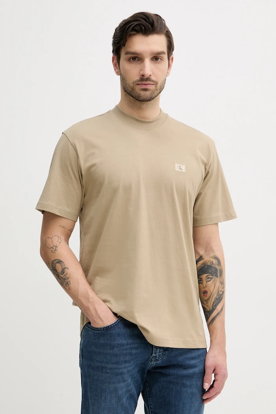 Хлопковая футболка Calvin Klein Jeans, бежевый
Хлопковая футболка Calvin Klein Jeans, бежевый