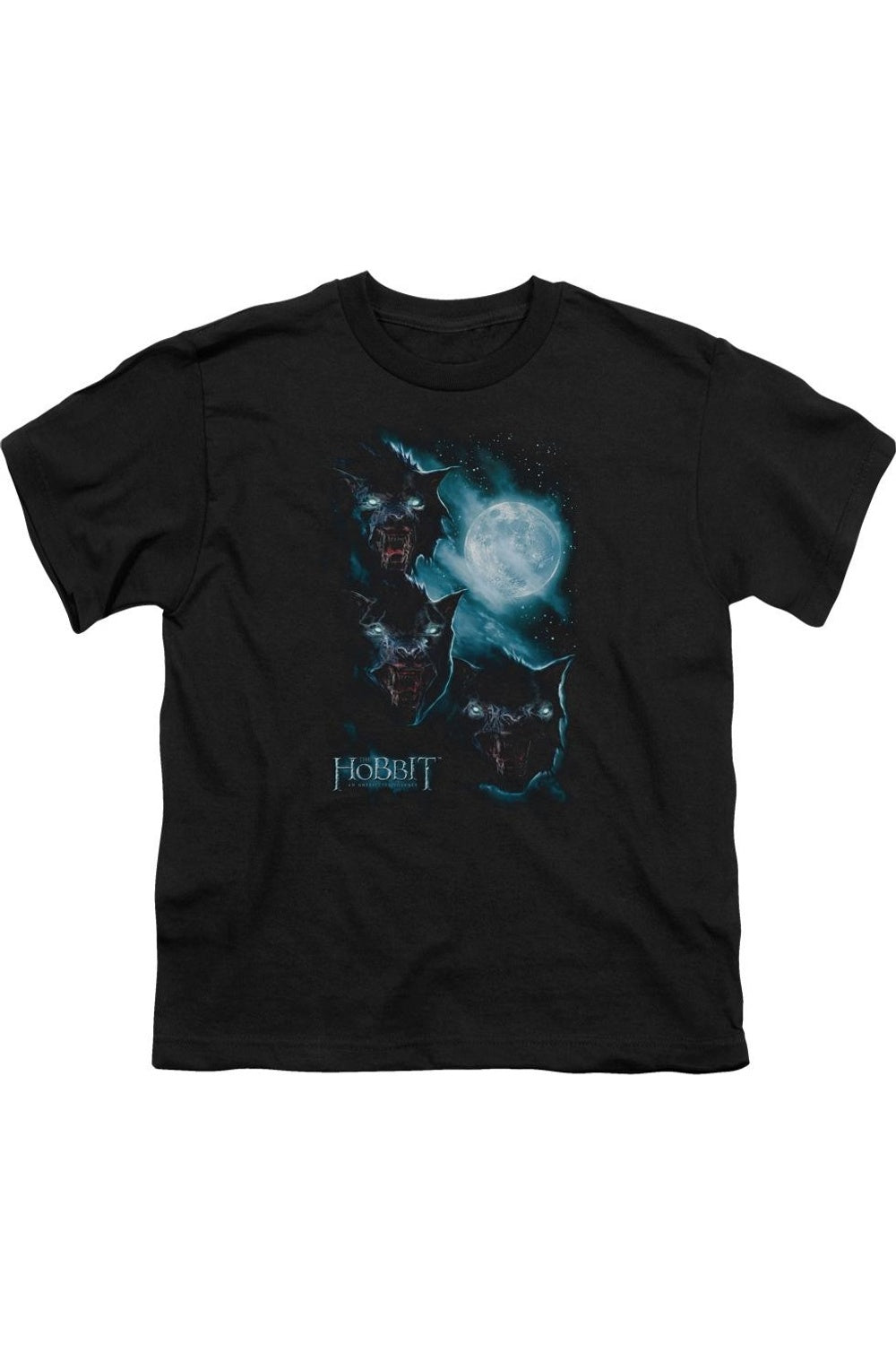 Футболка с коротким рукавом для детей The Hobbit "Три варга под луной" Gildan, черный 
Футболка с коротким рукавом для детей The Hobbit "Три варга под луной" Gildan, черный