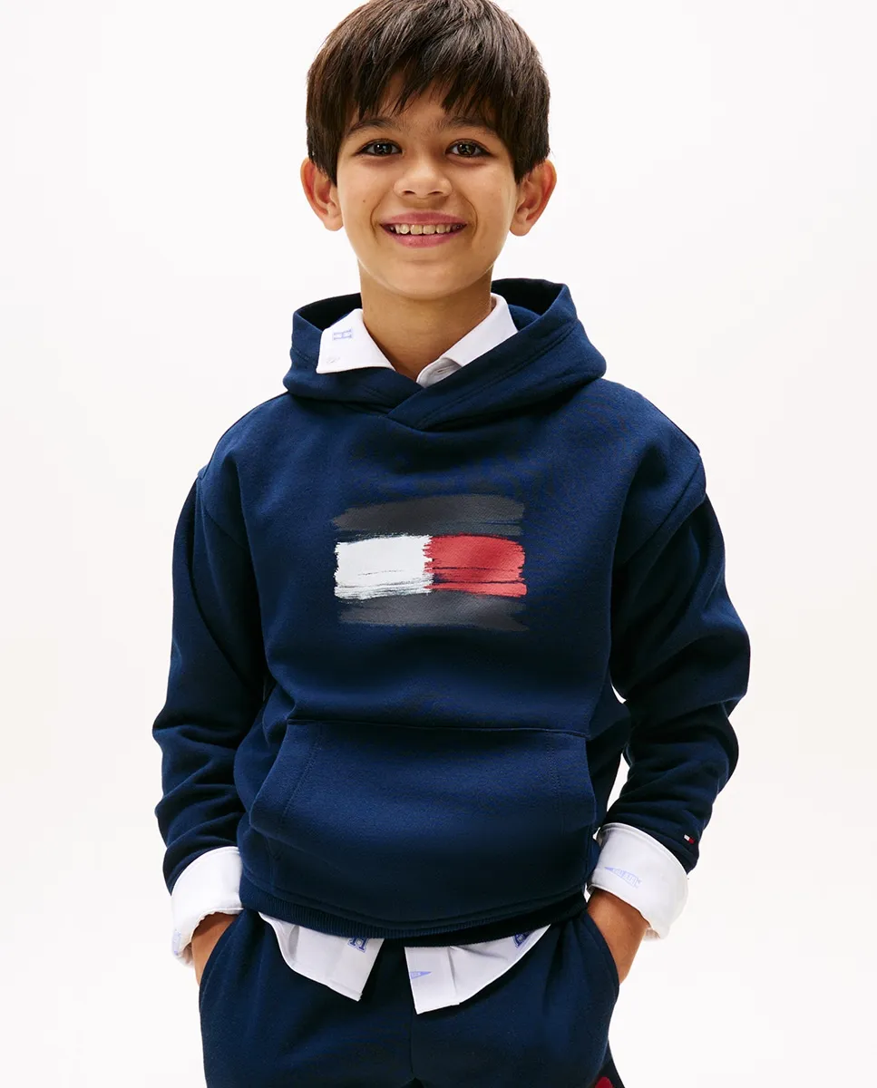 Детская толстовка с капюшоном и фронтальным логотипом Tommy Hilfiger, темно-синий
Детская толстовка с капюшоном и фронтальным логотипом Tommy Hilfiger, темно-синий