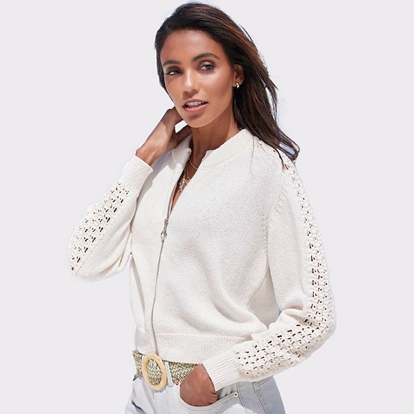 Женская вязаная куртка-бомбер Lascana
Женская вязаная куртка-бомбер Lascana