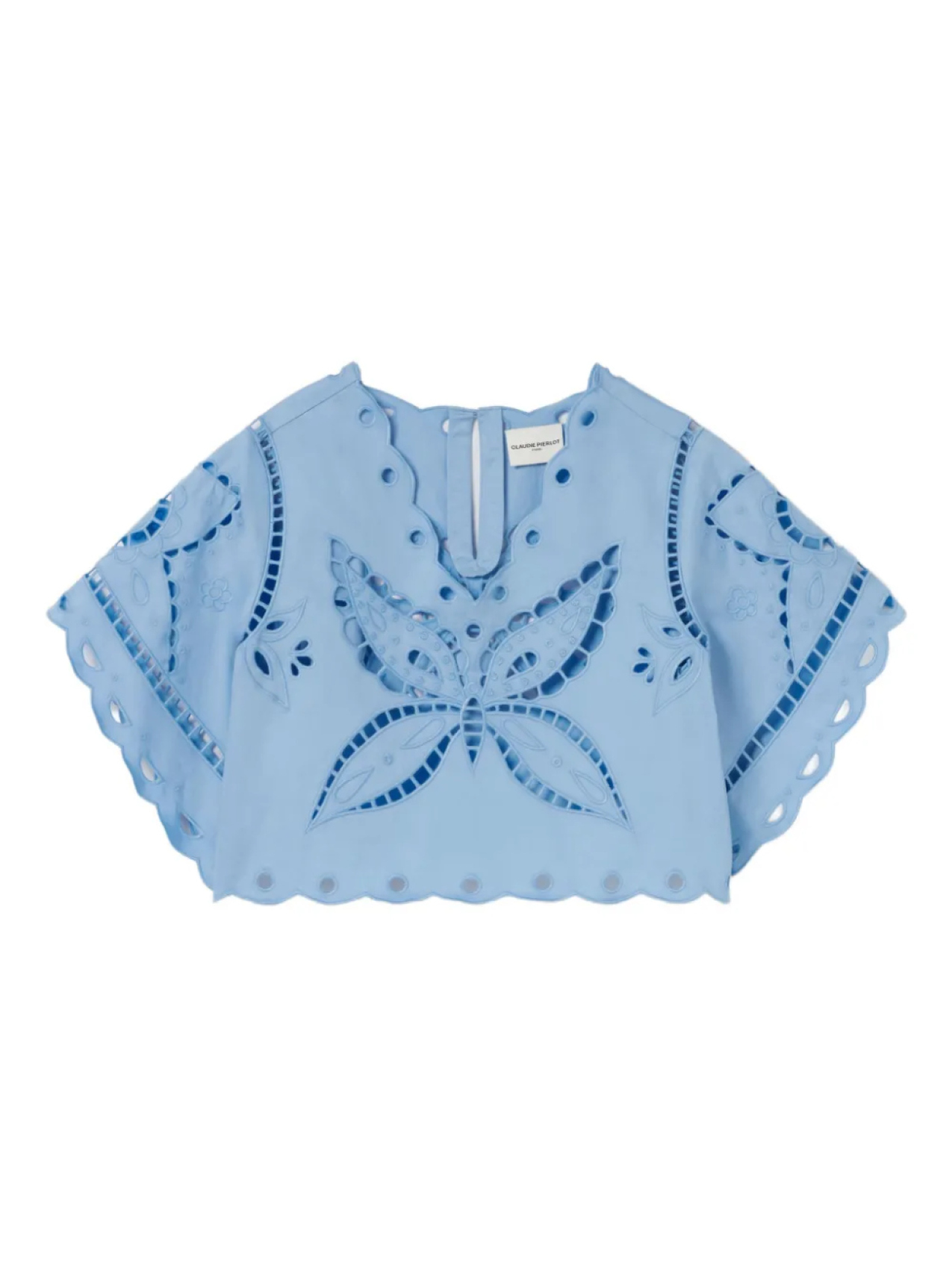 Claudie Pierlot блузка с вышивкой, синий 
Claudie Pierlot блузка с вышивкой, синий