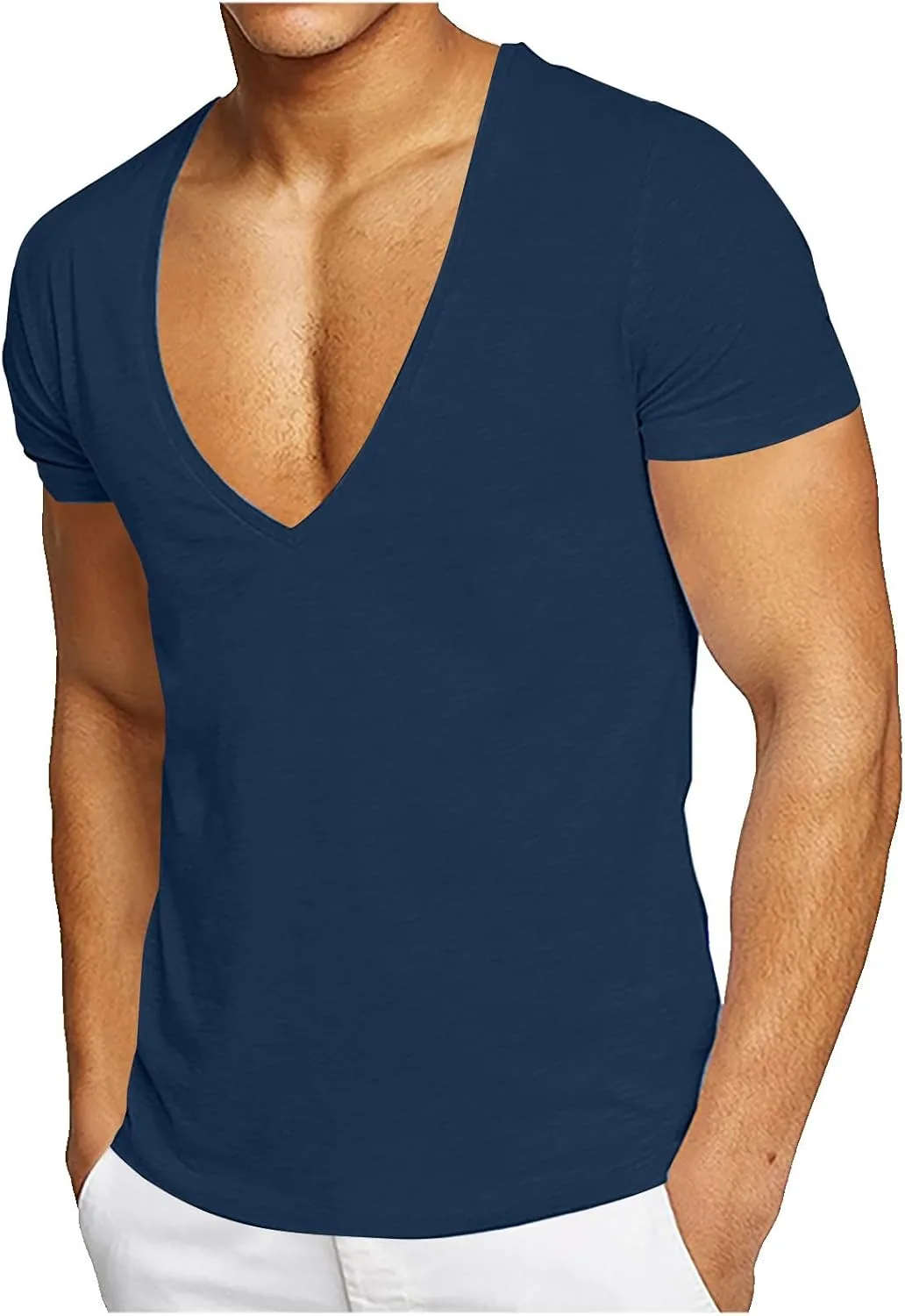Мужская футболка V-образного выреза Deep V Athletic Tee Moisture Wicking Quick Dry Soft Stretch Slim Fit oiangi
Мужская футболка V-образного выреза Deep V Athletic Tee Moisture Wicking Quick Dry Soft Stretch Slim Fit oiangi