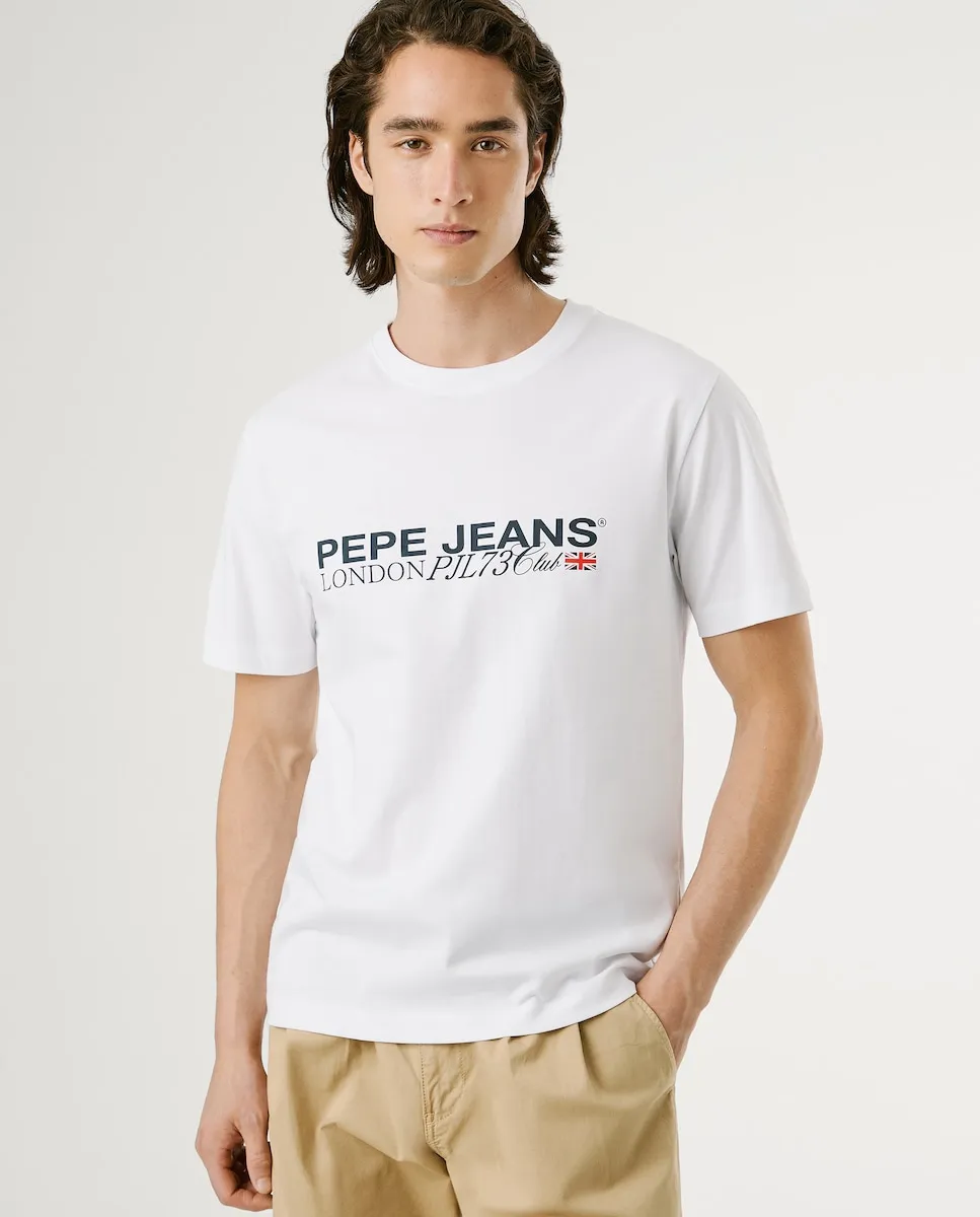 Футболка мужская с коротким рукавом и печатным логотипом Pepe Jeans, белый
Футболка мужская с коротким рукавом и печатным логотипом Pepe Jeans, белый