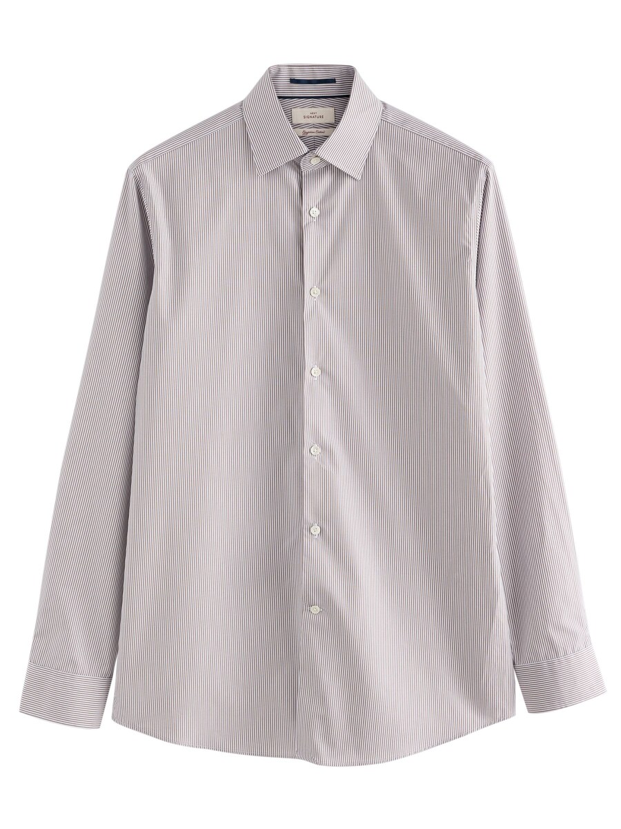 Приталенная рубашка на пуговицах Next, бежевый
Приталенная рубашка на пуговицах Next, бежевый