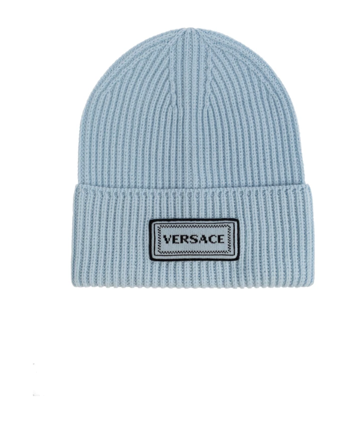 Шерстяная шапка с нашивкой с логотипом. Versace, синий
Шерстяная шапка с нашивкой с логотипом. Versace, синий