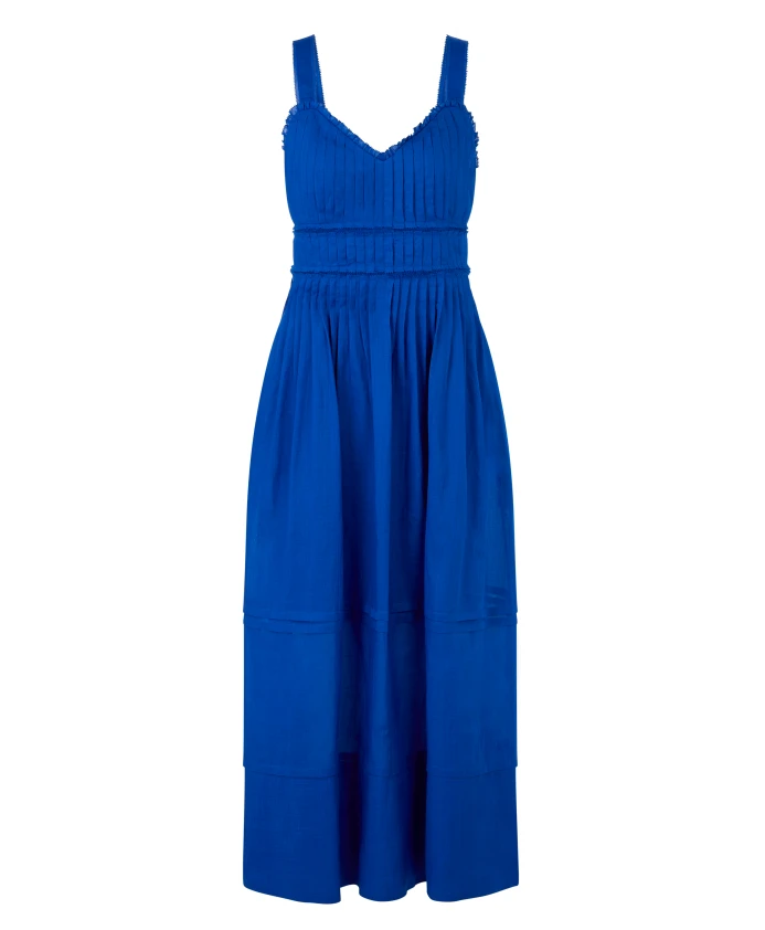 Женственное плиссированное платье-корсаж Marc Cain, синий
Женственное плиссированное платье-корсаж Marc Cain, синий