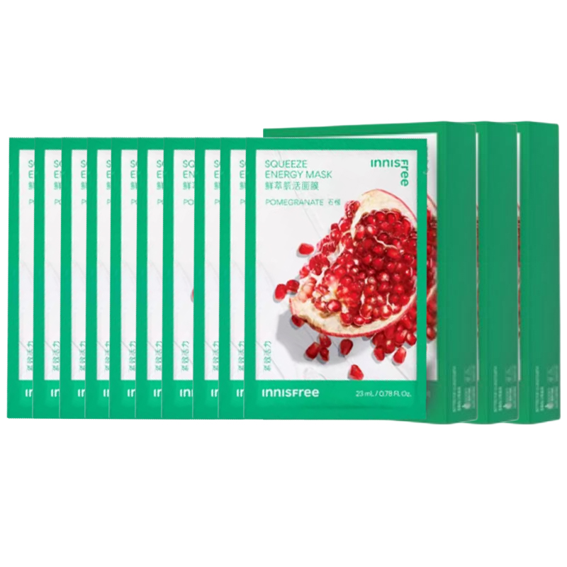 Yueshifengyin увлажняющая маска для лица со свежезаваренным гранатом 23мл*10 шт/коробка Innisfree
Yueshifengyin увлажняющая маска для лица со свежезаваренным гранатом 23мл*10 шт/коробка Innisfree