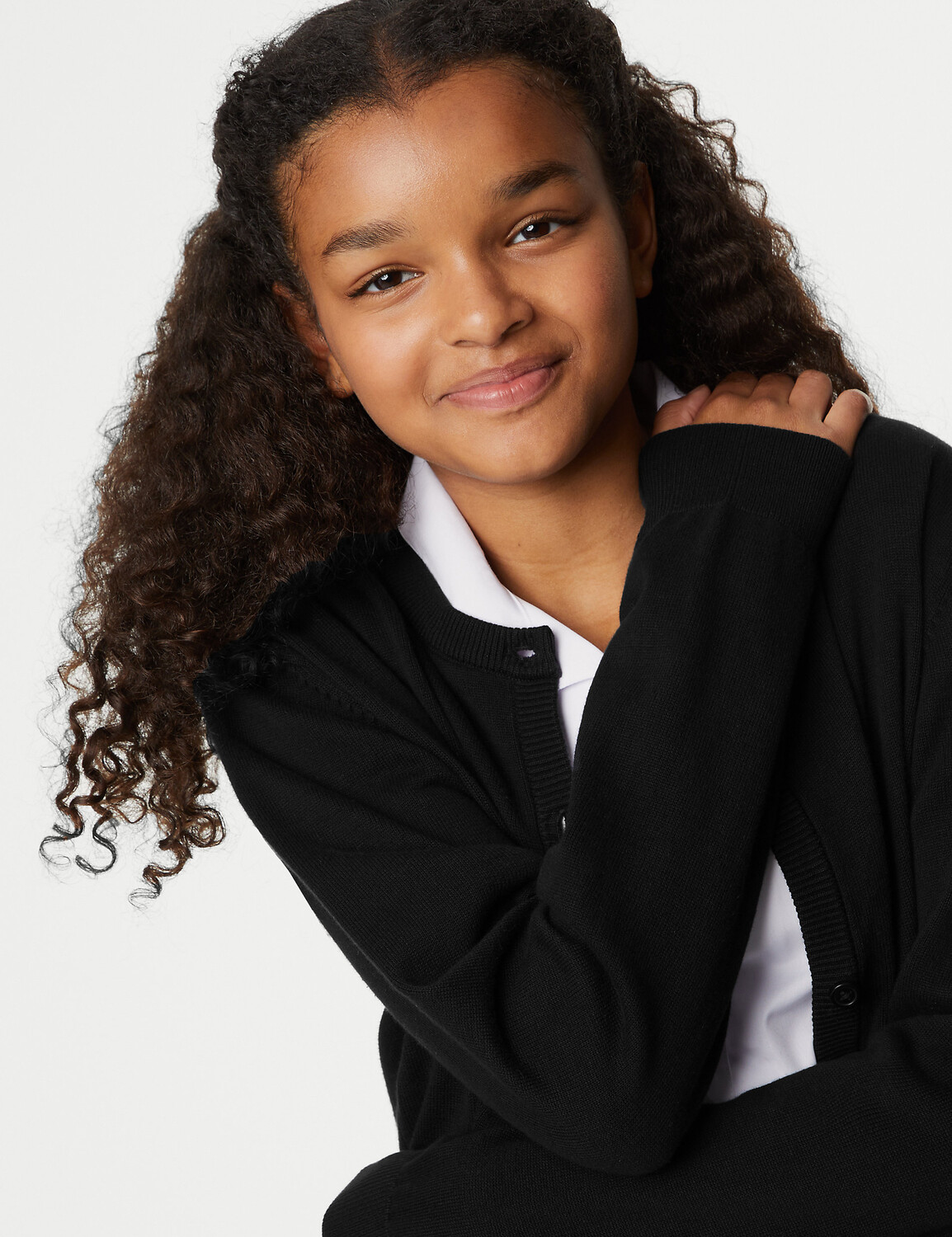 Школьный кардиган из чистого хлопка для девочек (9–18 лет) Marks & Spencer, черный
Школьный кардиган из чистого хлопка для девочек (9–18 лет) Marks & Spencer, черный