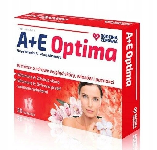 Optima Natura, A+E Optima Витамин A+E Health Family, 30 капсул
Optima Natura, A+E Optima Витамин A+E Health Family, 30 капсул