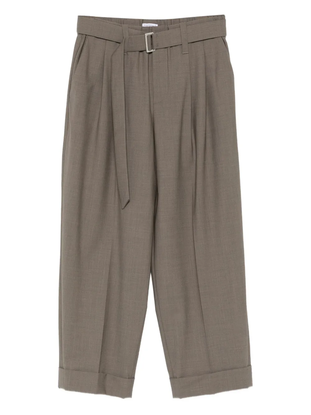 Плиссированные брюки с поясом Brunello Cucinelli, серый
Плиссированные брюки с поясом Brunello Cucinelli, серый