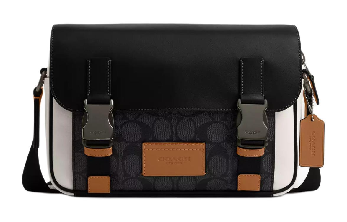 COACH Сумка через плечо среднего размера из прорезиненной ткани с гладкой телячьей кожей
COACH Сумка через плечо среднего размера из прорезиненной ткани с гладкой телячьей кожей