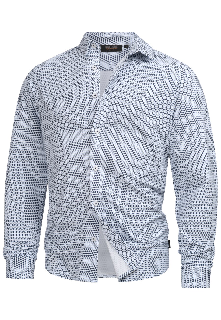 Рубашка на пуговицах классического кроя INDICODE JEANS Olimak, синий 
Рубашка на пуговицах классического кроя INDICODE JEANS Olimak, синий