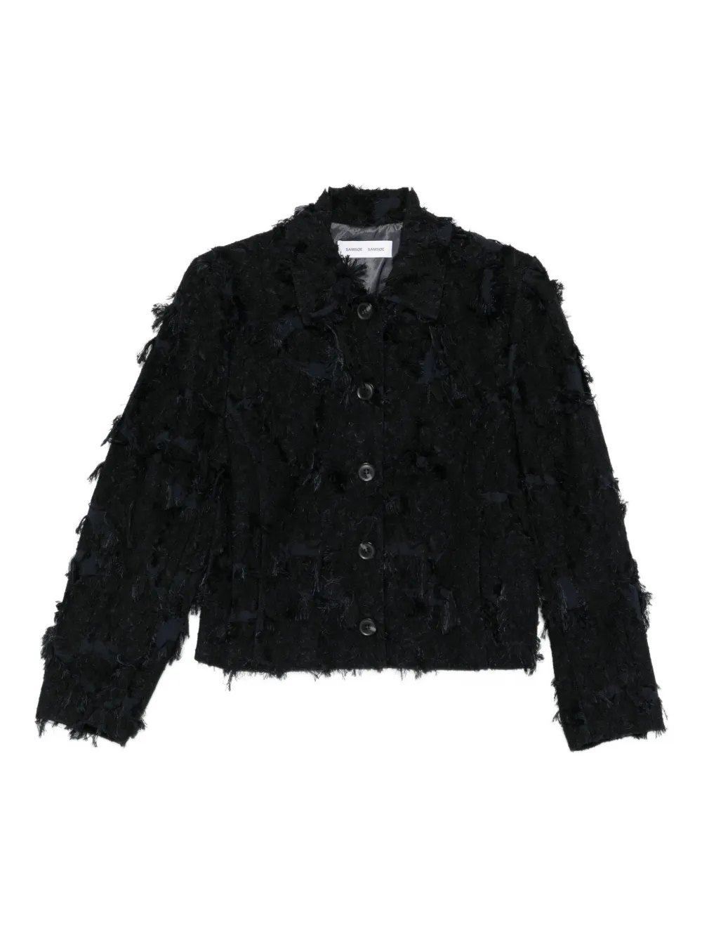 Куртка с бахромой и эффектом щетки Samsoe Samsoe, черный
Куртка с бахромой и эффектом щетки Samsoe Samsoe, черный