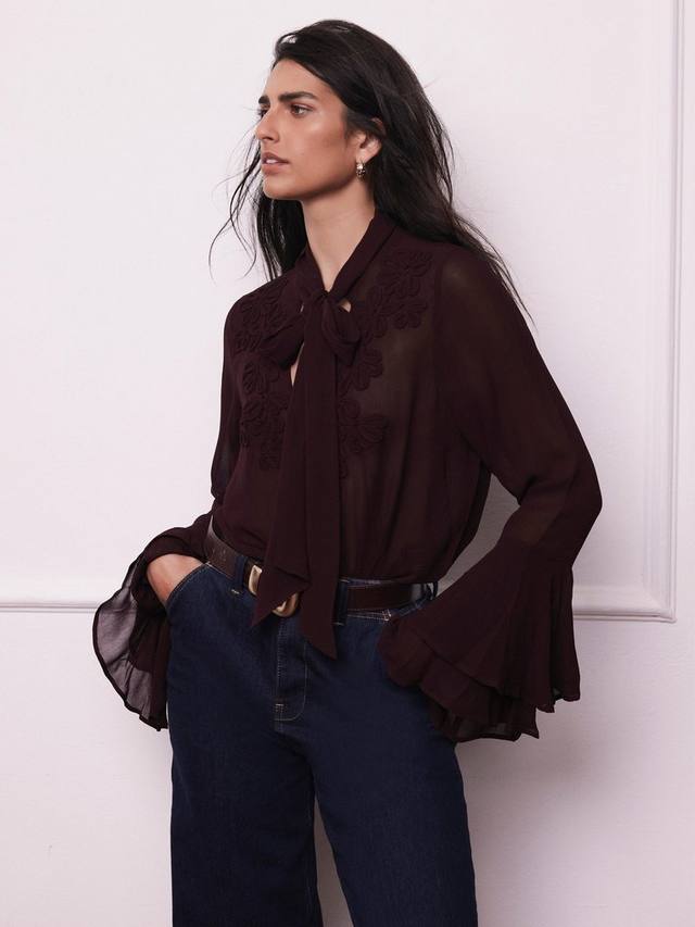 Блузка с флористическим принтом и плиссированными рукавами Mint Velvet, Red Burgundy
Блузка с флористическим принтом и плиссированными рукавами Mint Velvet, Red Burgundy