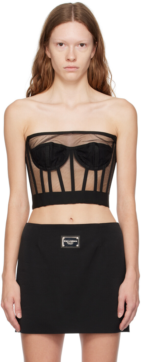 Черный корсет с прямым вырезом Dolce & Gabbana
Черный корсет с прямым вырезом Dolce & Gabbana