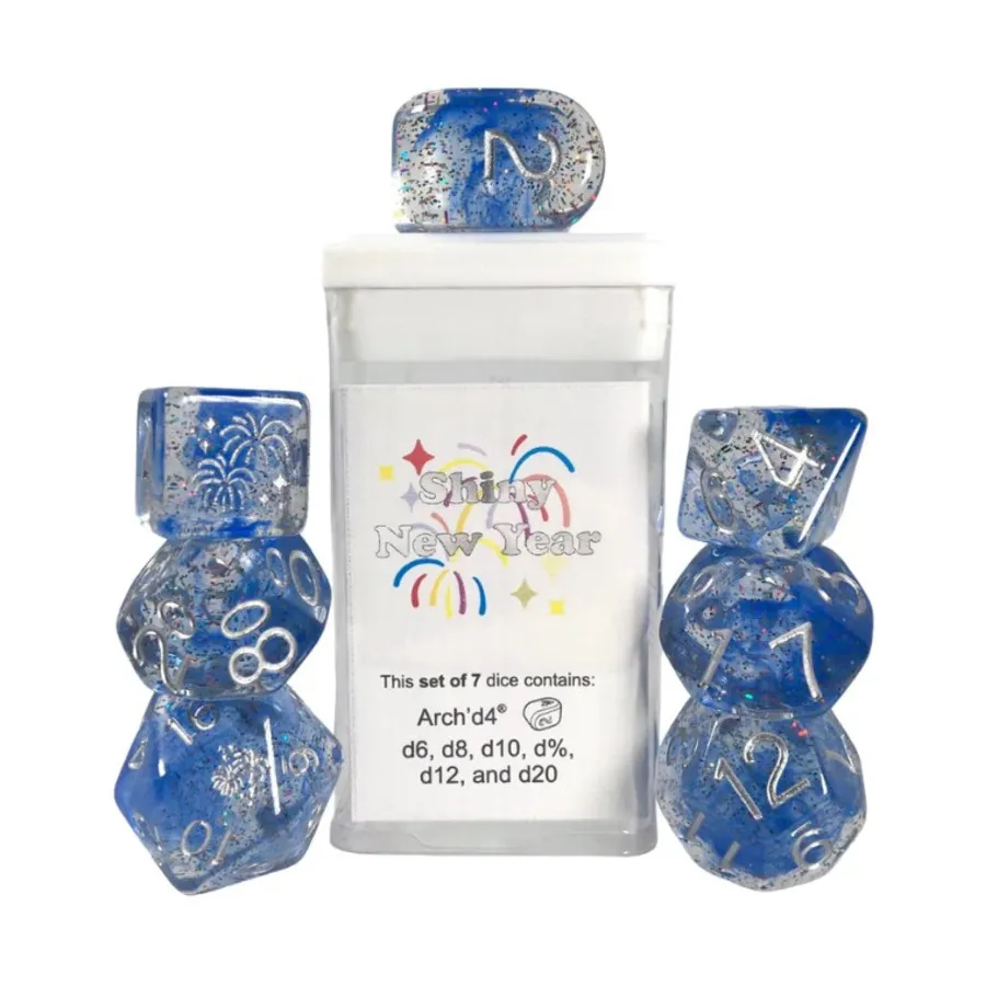 Многогранные игральные кости — блестящий Новый год с серебром (7), Game Dice - Happy Holi-Dice
Многогранные игральные кости — блестящий Новый год с серебром (7), Game Dice - Happy Holi-Dice