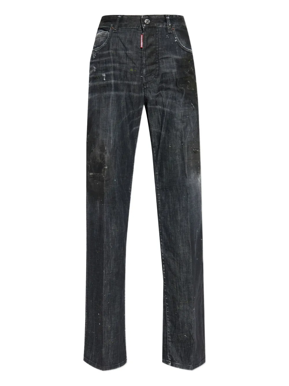 Джинсы с эффектом брызг краски и состаренными деталями DSQUARED2, черный
Джинсы с эффектом брызг краски и состаренными деталями DSQUARED2, черный