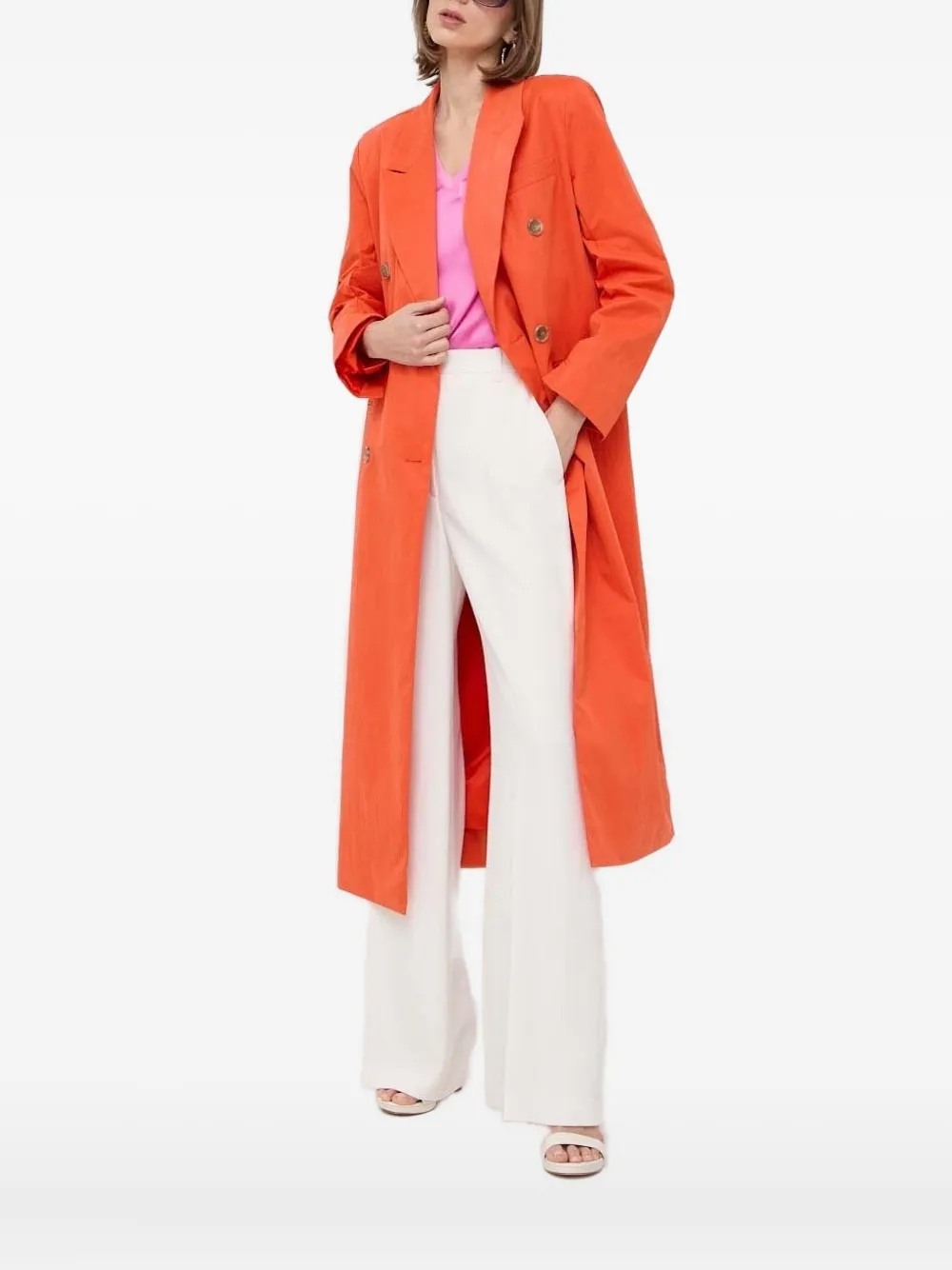 Двубортное пальто на пуговицах Notes Du Nord, оранжевый
Двубортное пальто на пуговицах Notes Du Nord, оранжевый