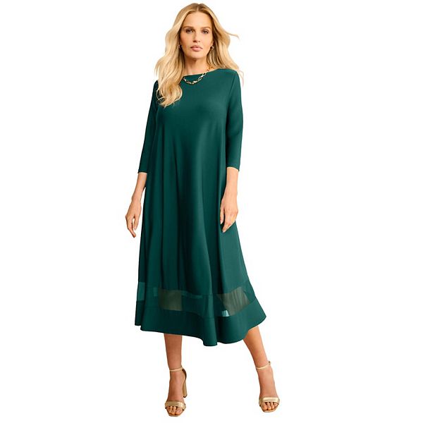 Женское платье с сетчатыми вставками и лодочкой, 3/4 рукава, plus size Roaman'S, Emerald Green
Женское платье с сетчатыми вставками и лодочкой, 3/4 рукава, plus size Roaman'S, Emerald Green