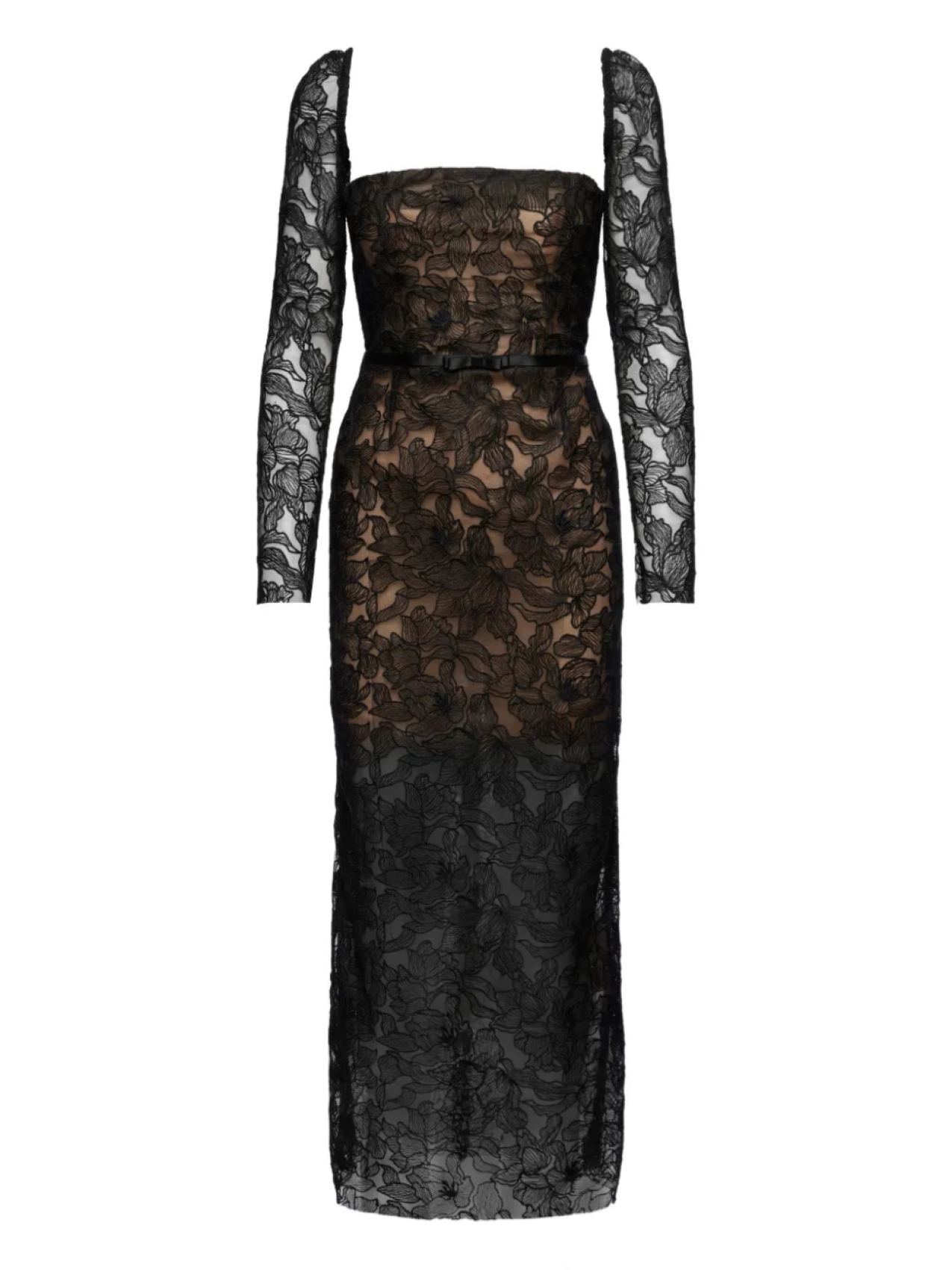 Платье с длинными рукавами из цветочного кружева Ana Radu, черный
Платье с длинными рукавами из цветочного кружева Ana Radu, черный