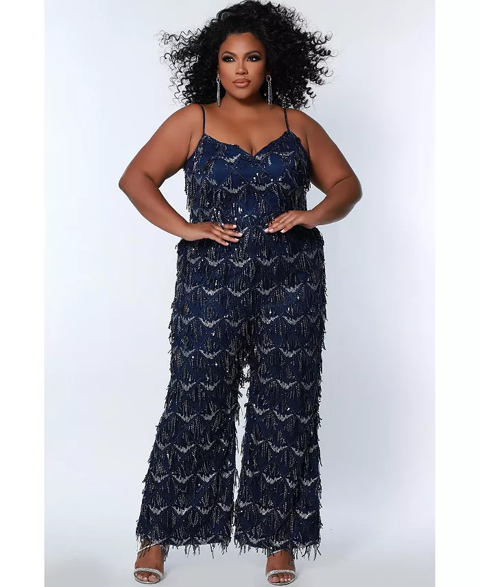 Женский комбинезон на тонких бретельках с пайетками и бахромой Sydney's Closet, синий
Женский комбинезон на тонких бретельках с пайетками и бахромой Sydney's Closet, синий