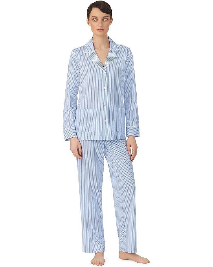 Пижама LAUREN Ralph Lauren Organic Cotton Long Sleeve Notch Collar, цвет Blue Stripe
Пижама LAUREN Ralph Lauren Organic Cotton Long Sleeve Notch Collar, цвет Blue Stripe