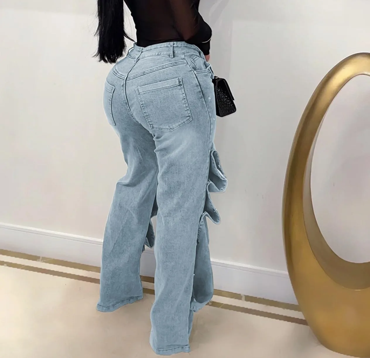 Женские джинсы Y2K с отстегивающимися заплатками, прямые, высокие YCHUNHUI
Женские джинсы Y2K с отстегивающимися заплатками, прямые, высокие YCHUNHUI