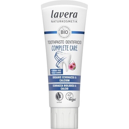 Зубная паста Lavera Complete Care, без фтора, защита 5 в 1, с активными растительными ингредиентами, органическая эхинацея и кальций, веганская натуральная косметика, 75 мл
Зубная паста Lavera Complete Care, без фтора, защита 5 в 1, с активными растительными ингредиентами, органическая эхинацея и кальций, веганская натуральная косметика, 75 мл