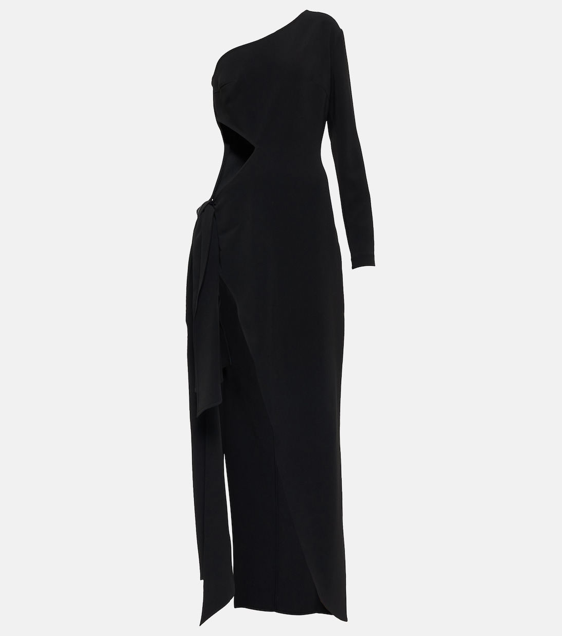 Платье из кади с вырезом на одно плечо Elie Saab, черный
Платье из кади с вырезом на одно плечо Elie Saab, черный