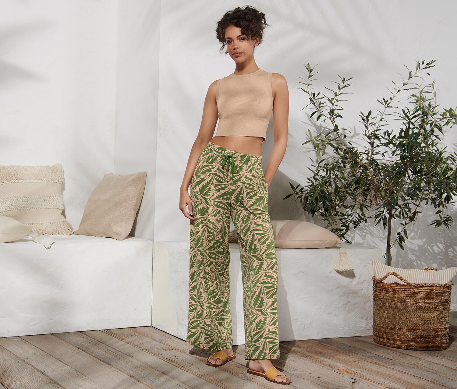 Брюки-палаццо с принтом Tchibo
Брюки-палаццо с принтом Tchibo