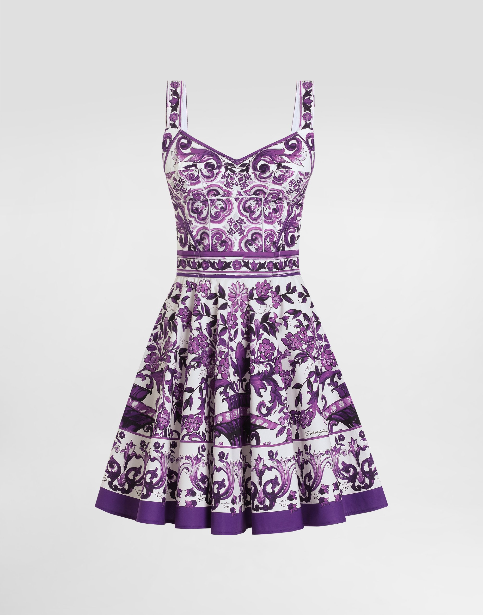 Платье из поплина с принтом майолика Dolce & Gabbana, мультиколор
Платье из поплина с принтом майолика Dolce & Gabbana, мультиколор