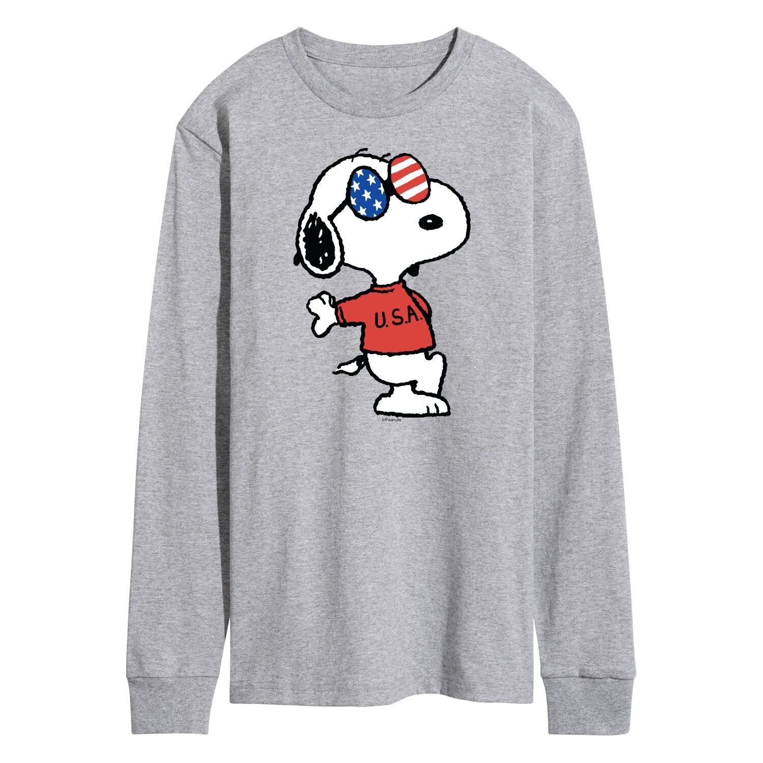 Мужская футболка с длинными рукавами и рисунком Peanuts Americana Snoopy Licensed Character
Мужская футболка с длинными рукавами и рисунком Peanuts Americana Snoopy Licensed Character