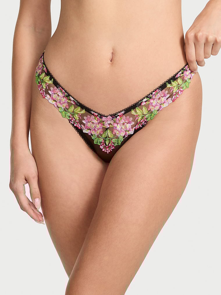 Бразильские трусики с вышивкой «Глициния» Dream Angels, черный
Бразильские трусики с вышивкой «Глициния» Dream Angels, черный